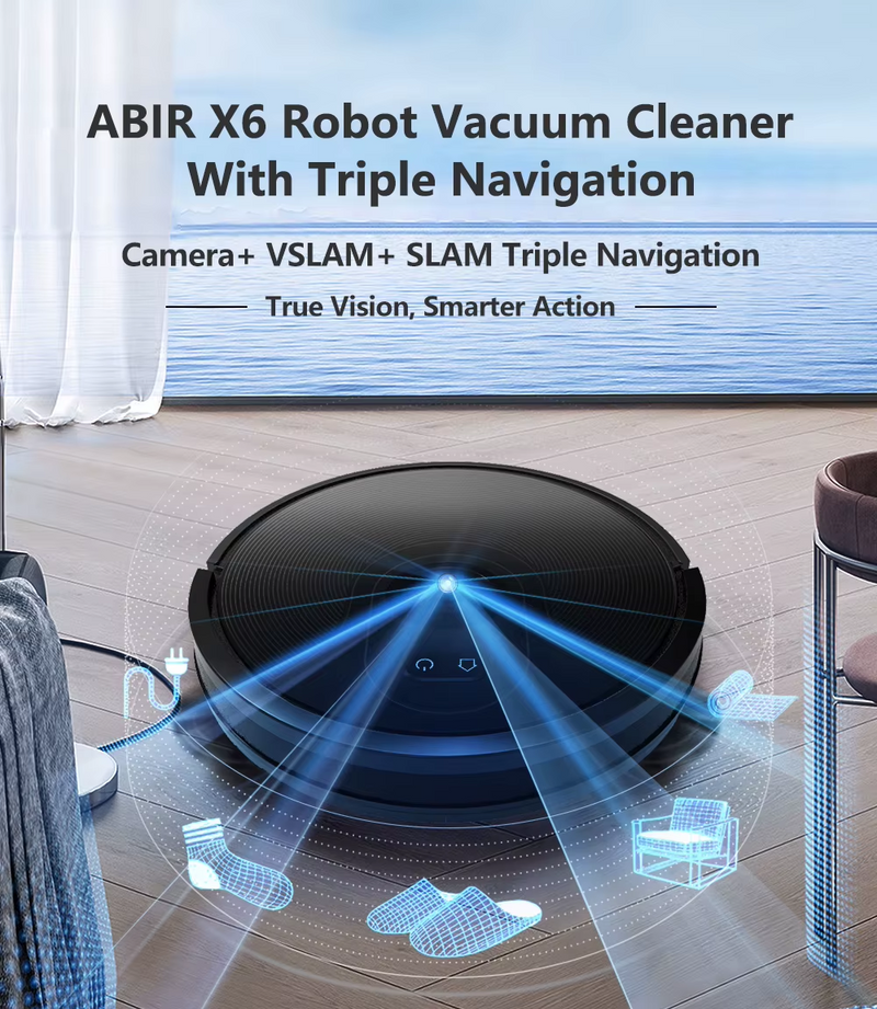 Robô aspirador de pó inteligente automático, limpador