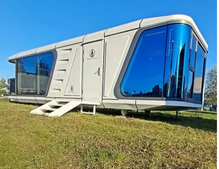 Casa Eco-Cápsula Painel Solar Moderna Pequena Barraca Boathouse