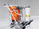 Thermoplastic road marking machine with boiler 