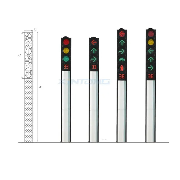 Semáforo pedestre, moderno dinâmico tudo em um suplemento luz de tráfego LED
