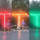 Semáforo de trânsito moderno com faixa de led