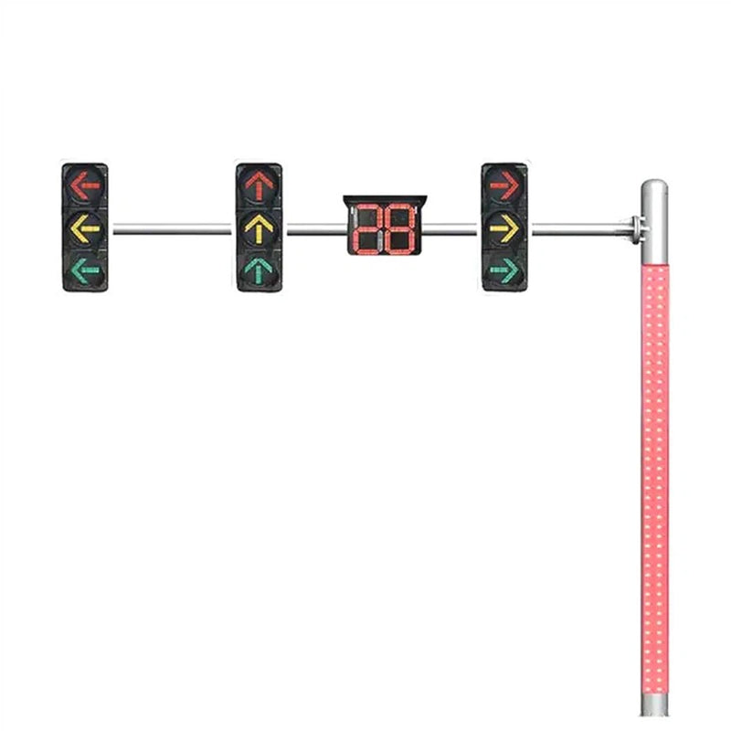Semáforo de trânsito moderno com faixa de led