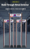 Detector de metais portátil profissional MCD-100C, 6 zonas, 0-255 ajustável
