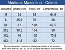 Colete masculino listrado 6 botões estiloso