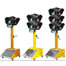 Solar Powered Traffic Light Portable Temporary Signaling Smart LED Light