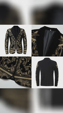 Blazer Masculino Estilo Britânico Elegante.