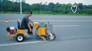 Thermoplastic road marking machine with boiler 