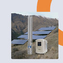 Bomba 3HP solar de água, sistema completo, 600 w 72 v 80 m ACDC