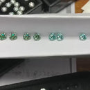 Large green oval synthetic moissanite