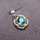 Pingente pedra preciosa para casamento, joia de 18k 1.95ct pingente de turmalina genuíno para mulheres