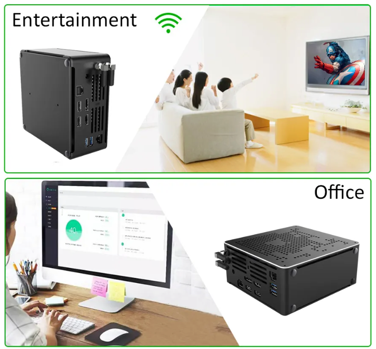 Mini PC Game i9-9880H/8950HK DDR4 até 64GB, 1 x Mini-DP