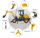 10 Ton Hydraulic Wheel Excavator, TOSHIBA Hydraulic Cylinder, Engine: 93kw/2300rpm