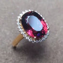 Anéis de casamento joias de ouro 18k, 3.9ct de turmalina genuína, para o único amor